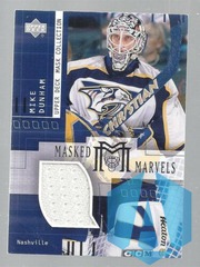 2002-03 Upper Deck Mike Dunham #MM-MD Masked Marvels Game Jersey